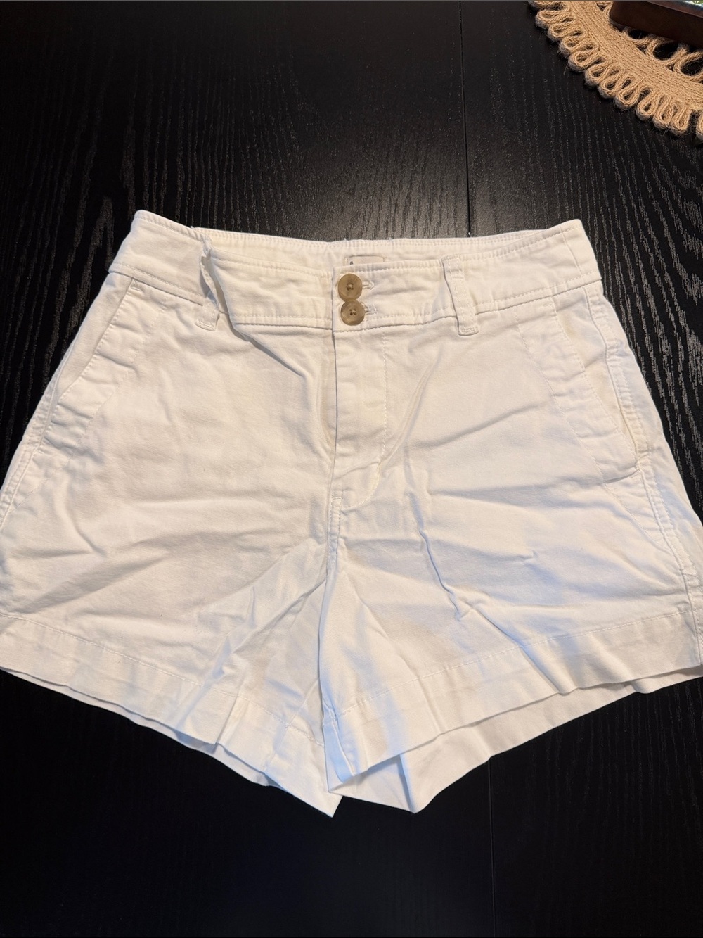 White Women's Summer Cotton Shorts